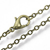Brass Cable Chains Necklace Making MAK-N029-01AB-1