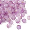 Frosted Transparent Glass Beads GLAA-A045-04E-2