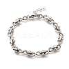 304 Stainless Steel Infinity Link Chain Bracelets for Women BJEW-K226-14B-P-4