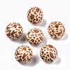 Printed Natural Wooden Beads X-WOOD-R270-06-1