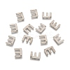 304 Stainless Steel Letter Charms STAS-O072-E-2