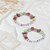 2Pcs Sports Ball Acrylic Beads Stretch Bracelets for Unisex BJEW-LP0003-66-1