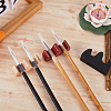 3Pcs 3 Colors Wooden Chinese Calligraphy Brush Holder AJEW-GF0007-77-4