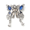 Brass Micro Pave Cubic Zirconia Slide Charms KK-G503-37P-02-1