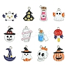 26Pcs 13 Styles Halloween Theme Alloy Enamel Pendants ENAM-FS0002-08-1