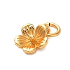 925 Sterling Silver 5-Petal Flower Charms STER-U009-01G-01-2