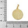 Brass Pave Natural White Shell Pendants KK-S522-06C-G-3