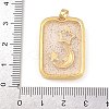 Transparent Epoxy Resin Brass Pendants KK-B163-01G-01-3