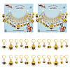 Alloy Enamel Bees & Honey Jar Pendant Locking Stitch Markers HJEW-PH01865-1