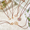 6Pcs 3 Styles Crystal Holder Cage Necklace MAK-SC0001-41G-3