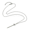 Gothic 304 Stainless Steel Cable Chain Necklaces NJEW-JN04983-01-4