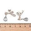 304 Stainless Steel Rhinestone Stud Earrings EJEW-Z098-09P-5