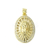 Real 18K Gold Plated Brass Micro Pave Clear Cubic Zirconia Pendants KK-H472-34G-02-1