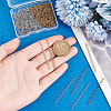 100Pcs 2 Colors 304 Stainless Steel Chain Extender STAS-UN0060-92-5