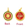 Rack Plating Alloy Enamel Pendants with Jump Ring ENAM-M048-27MG-A-1