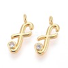 Brass Micro Pave Cubic Zirconia Charms KK-N263-97G-F-1