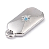 Brass Micro Pave Cubic Zirconia Charms ZIRC-I054-12P-06-2