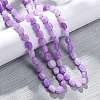 Natural Dyed Malaysia Jade Tumble Stone Nuggets Beaded Long Necklaces for Women NJEW-F340-A03-3