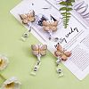 Butterfly Rhinestone Badge Reel AJEW-SZ0001-67-6