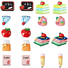 36pcs 9 styles Teachers' Day Opaque Resin Cabochons CRES-SC0002-74-1