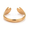 Ion Plating(IP) 304 Stainless Steel Double Hand Hug Open Cuff Ring for Women RJEW-C025-08B-G-3
