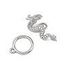 SHEGRACE Dragon Brass Micro Pave Clear Cubic Zirconia Toggle Clasps XGRQ58413-788P-2