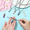 DIY Bullet Natural & Synthetic Gemstone Necklace Jewelry Making Kits DIY-YW0012-32-4