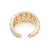 Hollow Tartan Cell Brass Open Cuff Ring for Women RJEW-Z055-05G-02-3