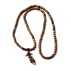Wood Round Beads Wrap Bracelets LS-BJEW-U041-02A-4