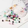 Mixed Pearlized Glass Pearl Round Beads X-HYC002-2