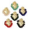 Brass Micro Pave Cubic Zirconia Pendants KK-U032-08G-1