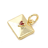 Brass Enamel Charms KK-P338-31G-01-5