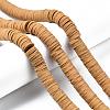 Flat Round Handmade Polymer Clay Beads CLAY-R067-12mm-37-5