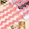 10 Yards Polyester Wavy Fringe Trim Ribbon OCOR-GF0002-49B-4
