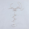 Leaf Alloy Crystal Rhinestone Toe Ring Anklets for Women FS-WGEBB2B-01-4