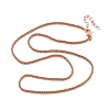 Brass Sterling Silver Chains Necklaces for Women NJEW-D302-25RG-4