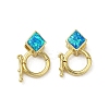 Rack Plating Brass Twister Clasps KK-P268-03E-G-1