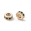 Brass Micro Pave Cubic Zirconia Beads KK-R216-10A-KCG01-2