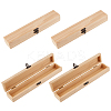4Pcs Bamboo and Wood Flip Cover Box CON-OC0001-71-1
