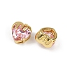 Brass Micro Pave Cubic Zirconia Charms KK-R226-06G-03-2