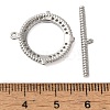 Brass Micro Pave Clear Cubic Zirconia Toggle Clasps KK-N254-79P-4
