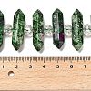 Natural Ruby in Zoisite Double Terminated Point Beads Strands G-H069-B08-01-5