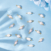 30Pcs 3 Colors Natural Freshwater Pearl Connector Charms PALLOY-AB00059-4