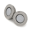 Brass Micro Pave Clear Cubic Zirconia Magnetic Clasps KK-A230-02B-P-2