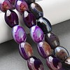 Natural Banded Agate (Dyed & Heated) Beads Strands G-M446-D01-01F-1