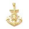 Rack Plating Brass Micro Pave Cubic Zirconia Pendants KK-L226-104G-1