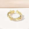 304 Stainless Steel Cubic Zirconia Cuff Open Rings for Women LS-RJEW-Z122-02G-03-2