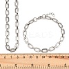 304 Stainless Steel Cable Chains Bracelet & Necklace Jewelry Sets SJEW-L199-04P-5