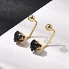 304 Stainless Steel Heart Stud Earrings EJEW-F396-04C-G-3