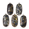 Assembled Synthetic Pyrite and Kyanite/Cyanite/Disthene Pendants G-R481-08-1